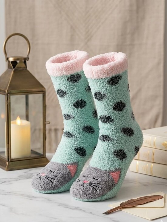 Accessories - Winter Slipper Cat Socks (HIGH QUALITY)
